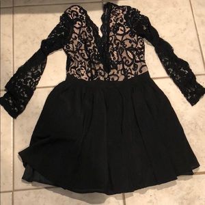 Misguided black lace dress for sale